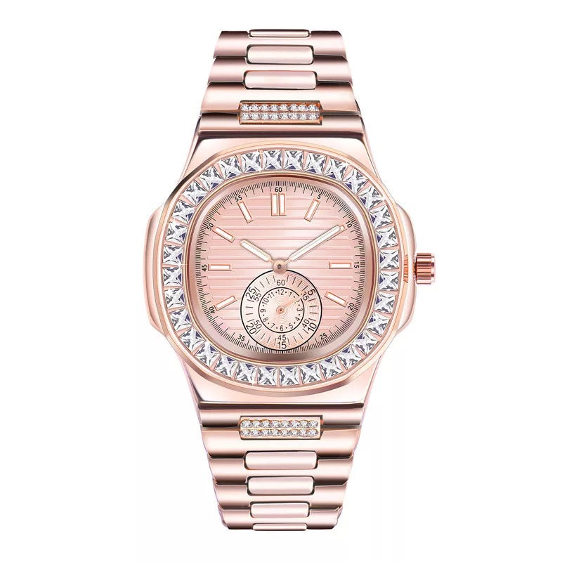 Princess cut diamond watch