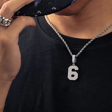 Load image into Gallery viewer, 925 Silver Number Pendant
