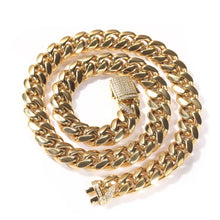 Load image into Gallery viewer, Cuban Link Necklace w/ Iced Out Clasp (12mm)
