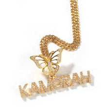 Load image into Gallery viewer, Kids Boys/Girls Small Name pendant w/ Crown or Butterfly
