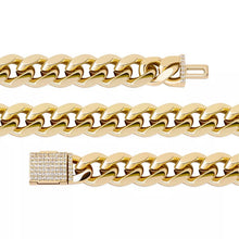 Load image into Gallery viewer, Cuban link bracelet w/ Iced out clasp (10mm)
