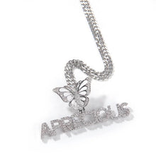 Load image into Gallery viewer, Kids Boys/Girls Small Name pendant w/ Crown or Butterfly
