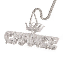 Load image into Gallery viewer, Drippy Name Pendant W/ Crown Bail
