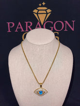 Load image into Gallery viewer, Evil Eye necklace (Yellow gold)
