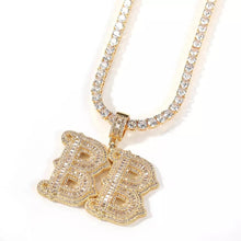 Load image into Gallery viewer, Baguette Initials Pendant
