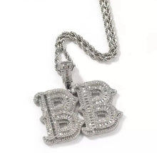 Load image into Gallery viewer, Baguette Initials Pendant
